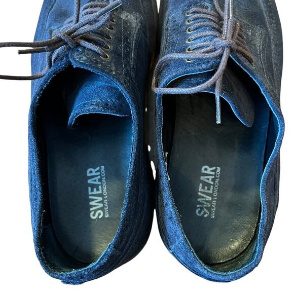 Swear London Men\'s Logan 03 Size 45 Oxford Blue Nubuck Leather‎ Office Business main image 2